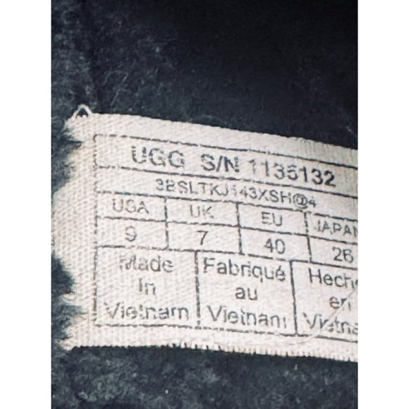 UGG Womens Black Fuzzy Slide Slippers Size 9 - Picture 7 of 14